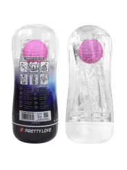 PRETTY LOVE MASTURBADOR CUP 360º TEXTURIZADO TRANSPARENTE